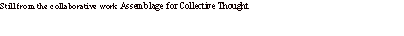 Text Box: Still from the collaborative work Assemblage for Collective Thought